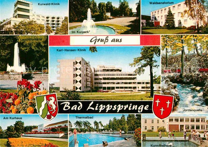 Bad Lippspringe Klinik Sanatorium Fontaene Jordanquelle Kurmittelhaus Thermalbad