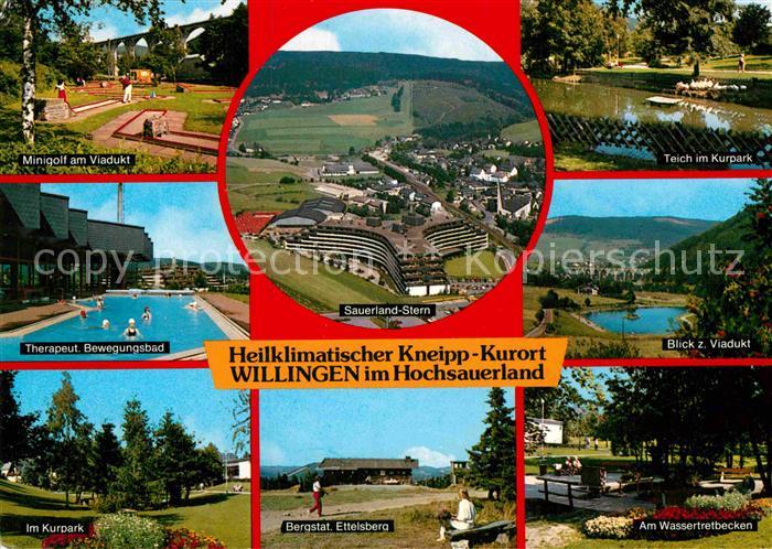 Willingen Sauerland Kneippkurort Minigolf Bewegungsbad Kurpark Ettelsberg Teich