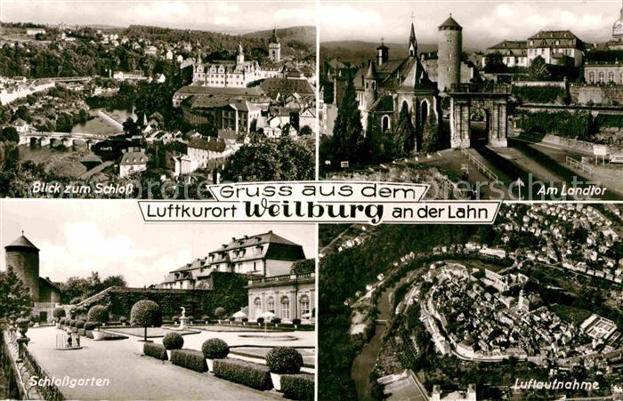 Weilburg Schlossblick Landtor Schlossgarten Fliegeraufnahme