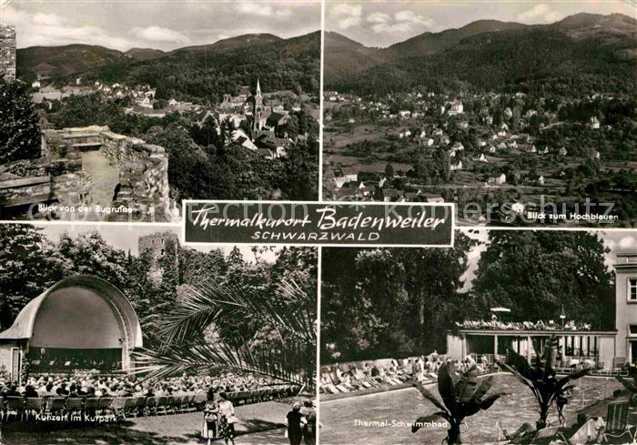 BADENWEILER BW Burgruine Hochblauen Konzert im Kurpark Thermal Schwimmbad