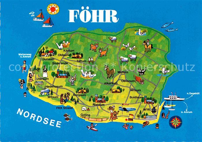 Insel Foehr Inselkarte