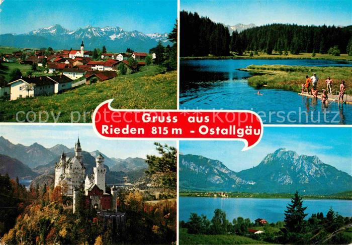 Rieden Allgaeu Panorama Seepartie Schloss