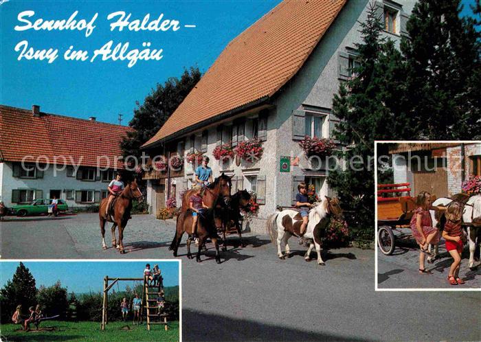 Isny Allgaeu Sennhof Halder Reiten Ponyfahrt Kinderspielplatz