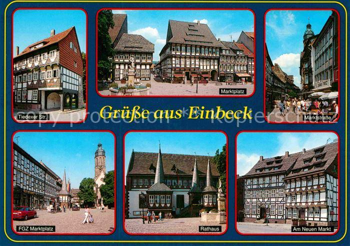 Einbeck Niedersachsen Tiedexer Strasse Marktplatz Marktstrasse FGZ Rathaus Am Ne