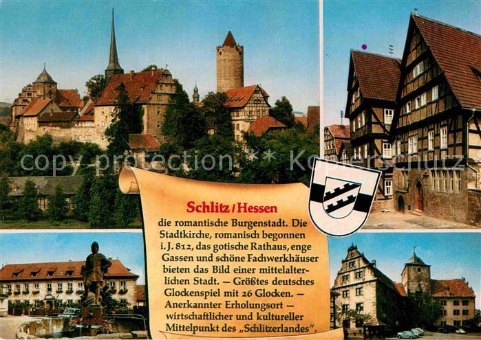 Schlitz Hessen Stadtkirche Fachwerkhaeuser Burg