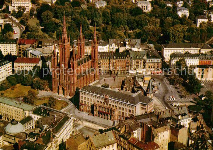 Wiesbaden Fliegeraufnahme mit Kirche