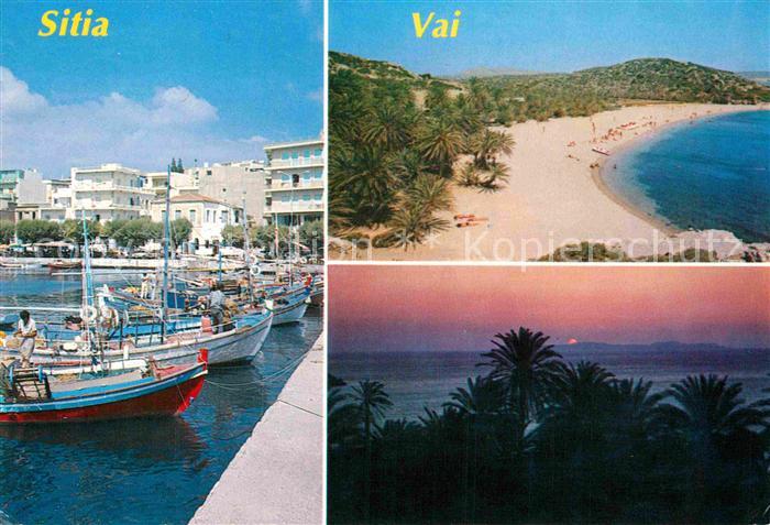 Sitia hafen Strand Sonnenuntergang