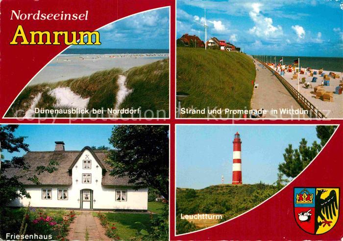 Amrum Duenen bei Norddorf Strand Promenade Wittduen Friesenhaus Leuchtturm