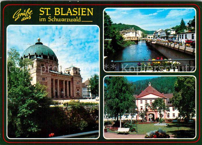 St Blasien Basilika Teilansicht Park