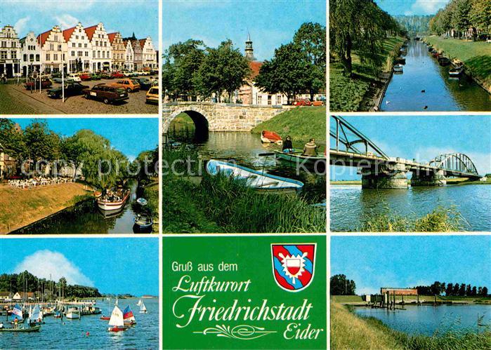 Friedrichstadt Eider Markt Kirche Kanal Bruecke Teilansichten