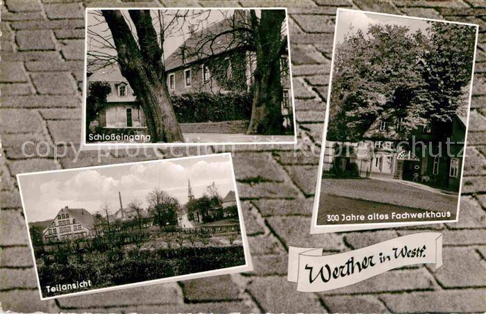 Werther Westfalen Schlosseingang Fachwerkhaus