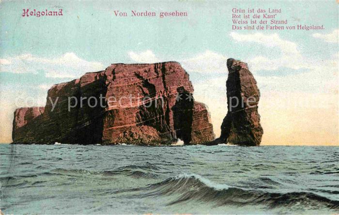 Helgoland Felsen von Norden