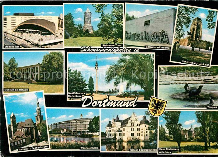 DORTMUND  CITY Stadttheater Steinerner Turm Bittermark-Ehrenmal Hohensyburg-Denk