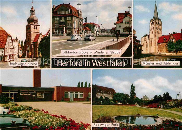 Herford Radewiger Kirche und Park Muenster Abteihaus