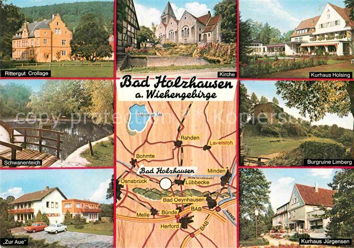 Bad Holzhausen Luebbecke Rittergut-Crollage Kirche Kurhaus-Holsing Burgruine-Lim