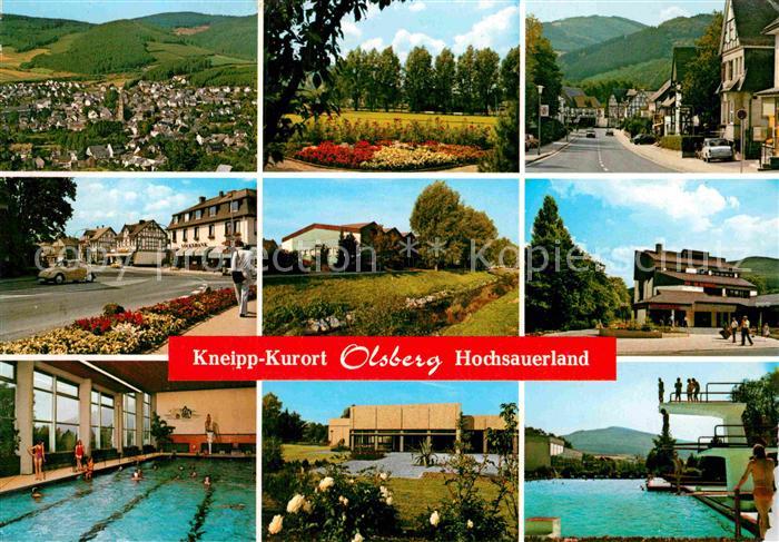 Olsberg Sauerland Freibad Schwimmhalle Fliegeraufnahme Ortspartien