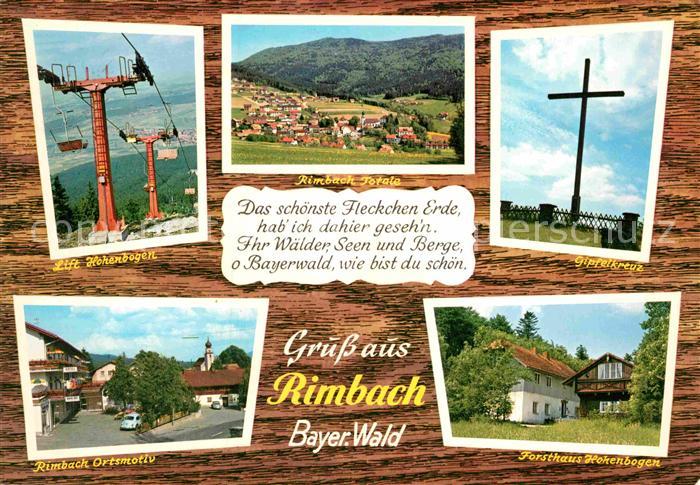 Rimbach Bayrischer Wald Sesselbahn Forsthaus Hohenbogen Gipfelkreuz