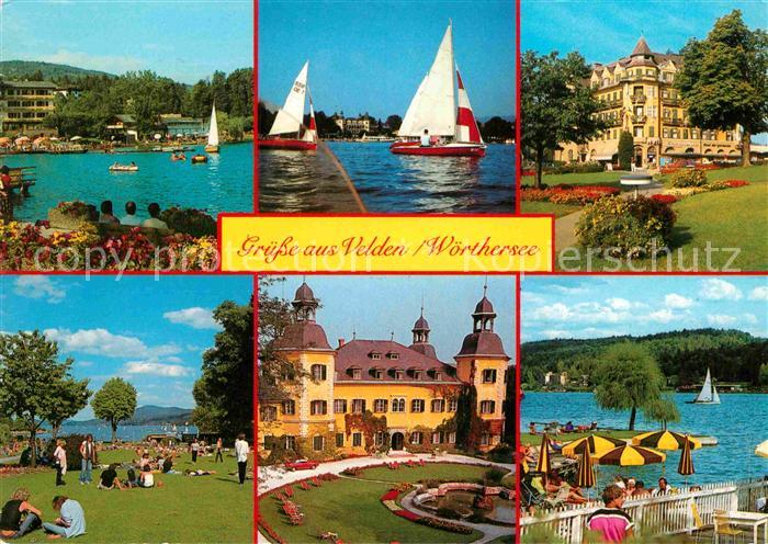 Velden Woerthersee mit Schlosshotel Promenade