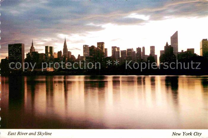 New York City East River and Skyline