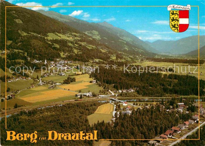 Berg Drautal Fliegeraufnahme