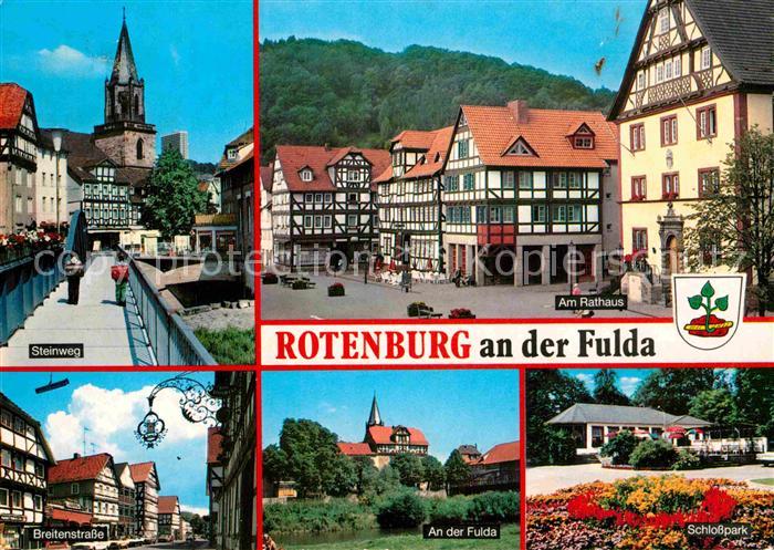 Rotenburg Fulda Steinweg Rathaus Breitenstrasse Schlosspark