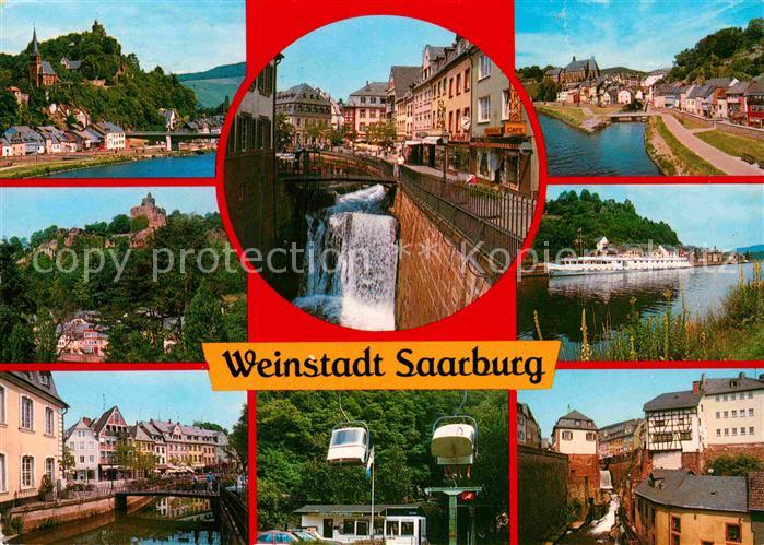 Saarburg Saar Seilbahn Saarpartien Wasserfall