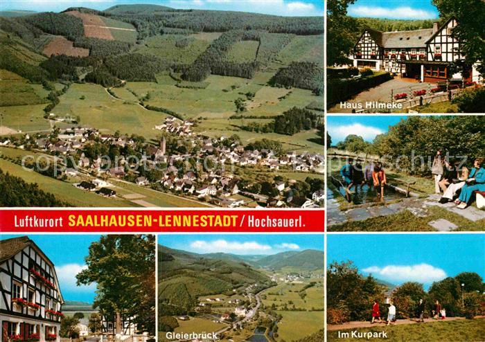 Saalhausen Sauerland Fliegeraufnahme Haus Hilmeke Kurpark Gleierbrueck