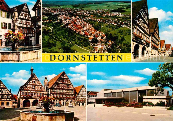 Dornstetten Wuerttemberg Fliegeraufnahme Fachwerk Brunnen