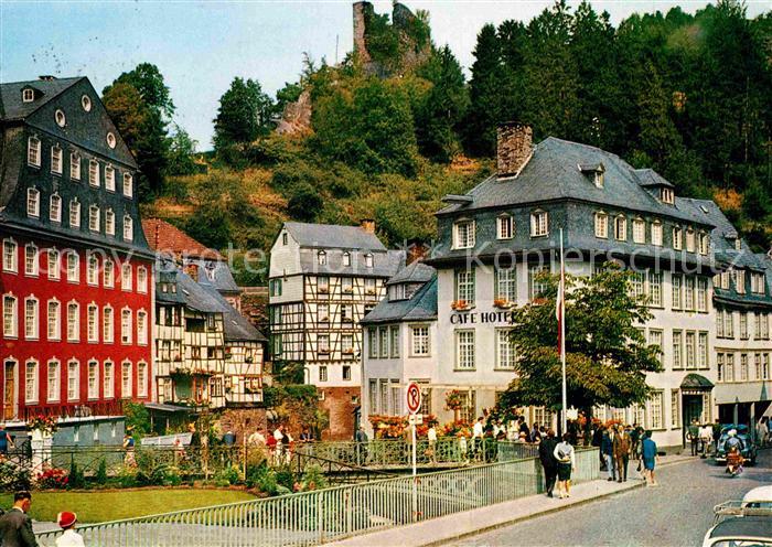 Monschau Montjoie NRW Rotes Haus mit Hotel Horchem