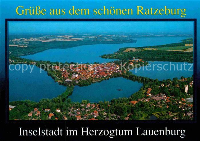 Ratzeburg Inselstadt Naturpark Lauenburgische Seen Fliegeraufnahme