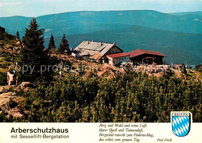 Grosser Arber Arberschutzhaus mit Sessellift Bergstation