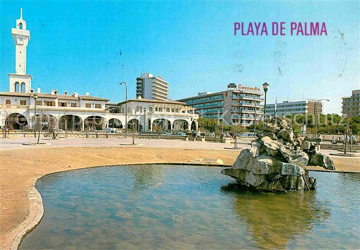 Playa de Palma Mallorca Brunnen Gebaeude Hotel Concordia
