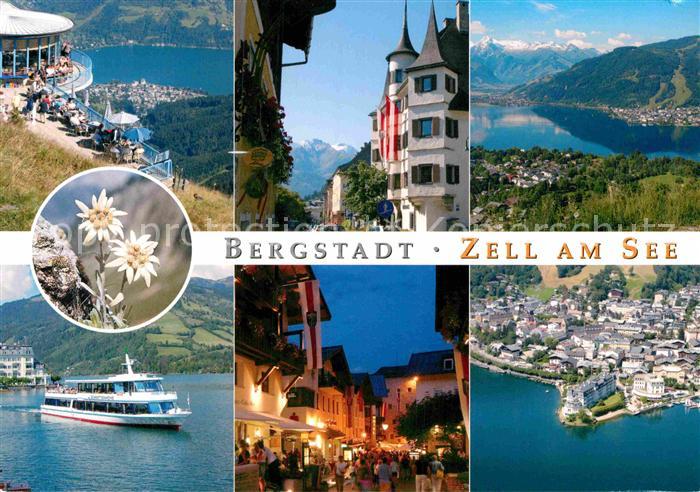 Zell See Panorama Bergstadt Alpen OT Thumersbach Schuettdorf Kitzsteinhorn Hohe