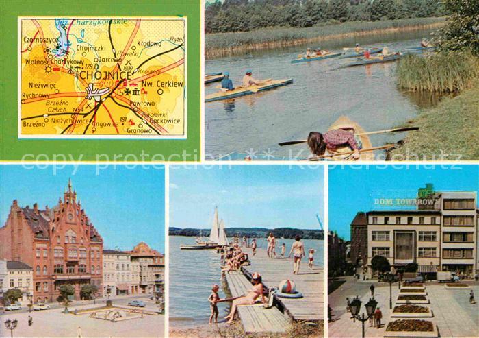 Chojnice Landkarte Platz Kanufahren Badesteg Dom Towarowy