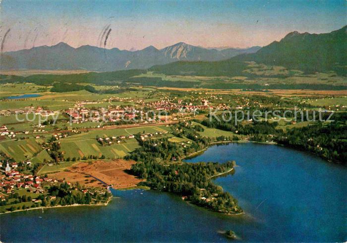 Murnau Staffelsee Alpenpanorama Fliegeraufnahme
