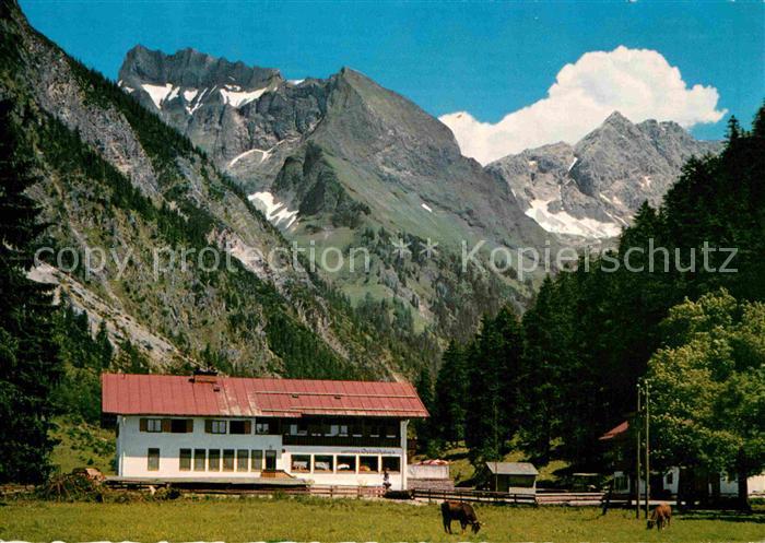 Oytal Oytalhaus mit Schneck und Gr Wilde Allgaeuer Alpen
