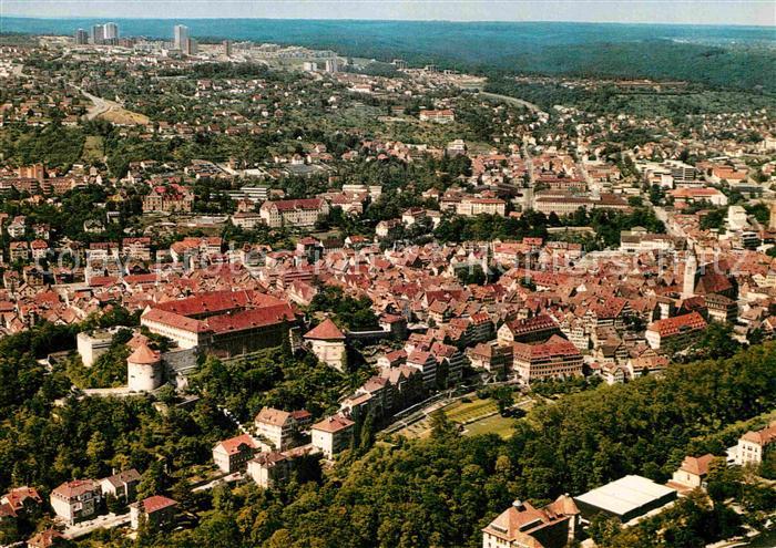 Tuebingen Stadtpanorama 900 Jahre Jubilaeum Blick von Sueden Fliegeraufnahme