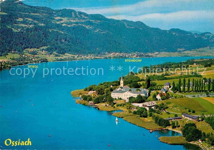 Ossiach Stift Ossiach am Ossiachersee Alpen Fliegeraufnahme