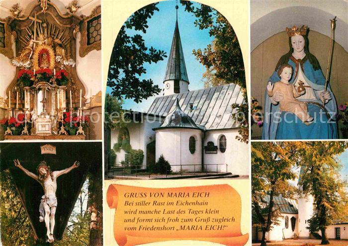 Planegg Wallfahrtskapelle Maria Eich Heiligenfiguren Altar