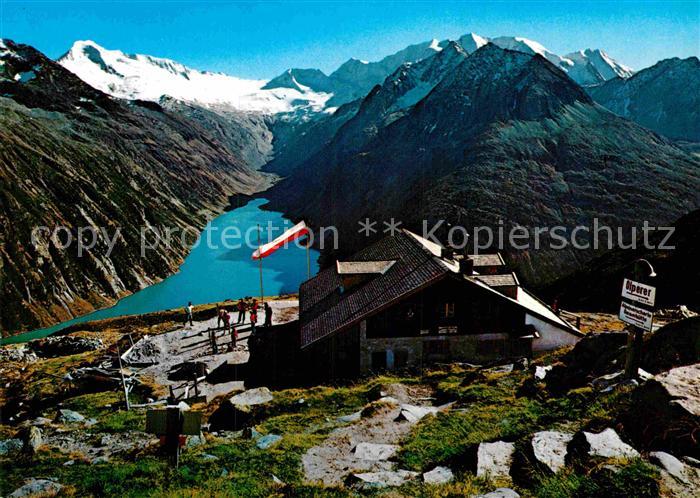 Olpererhuette Berghaus Bergsee Zillertaler Alpen