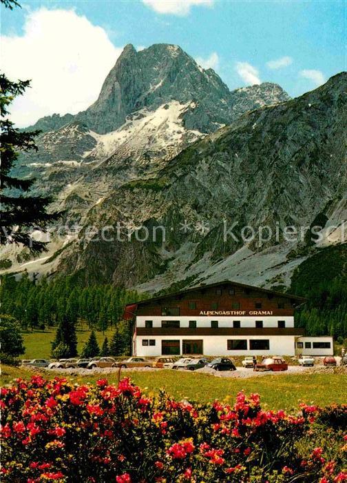 Pertisau Achensee Alpengasthof Gramai gegen Lamsenspitze Karwendelgebirge
