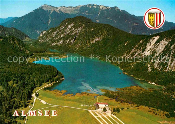 Almsee Erholungsgebiet Alpen Fliegeraufnahme