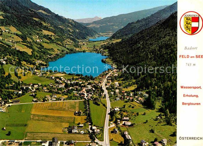 Feld See Bade und Sommererholungsort Afritzersee Alpen Fliegeraufnahme