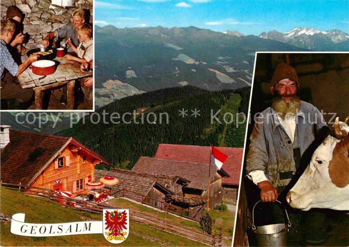 Fuegenberg Jausenstation Geolsalm Bergbauer Kuh Alpen