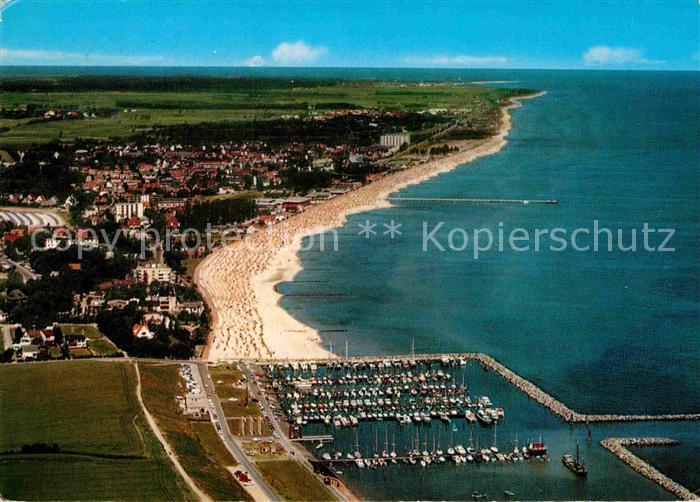 Groemitz Ostseebad Fliegeraufnahme mit Jachthafen Strand