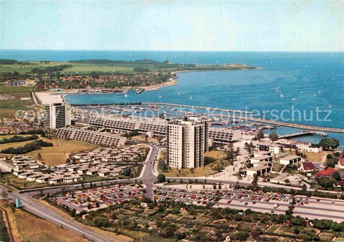 Schilksee Fliegeraufnahme mit Hafen Strand