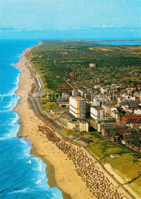 Westerland Sylt Fliegeraufnahme mit Strand