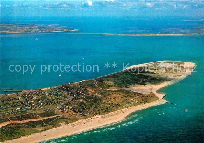 Sylt Fliegeraufnahme Suedspitze mit Foehr und Amrum