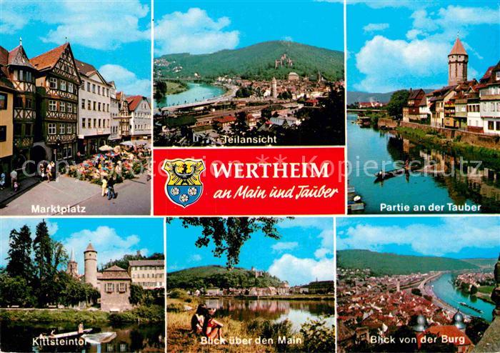 Wertheim Main Marktplatz Tauberpartie Kittsteinhorn Mainpartie
