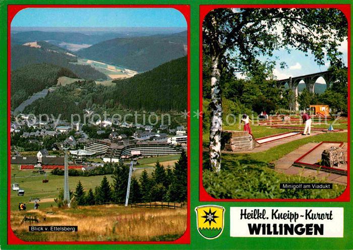 Willingen Sauerland Blick vom Ettelsberg Minigolf Viadukt